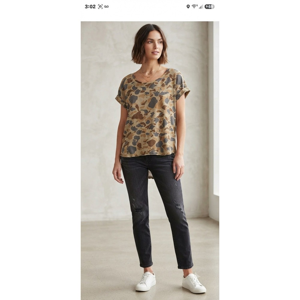 L.L. Bean Signature Cabincore Indie Granolagirl Womens M Multicolor T-Shirt‎